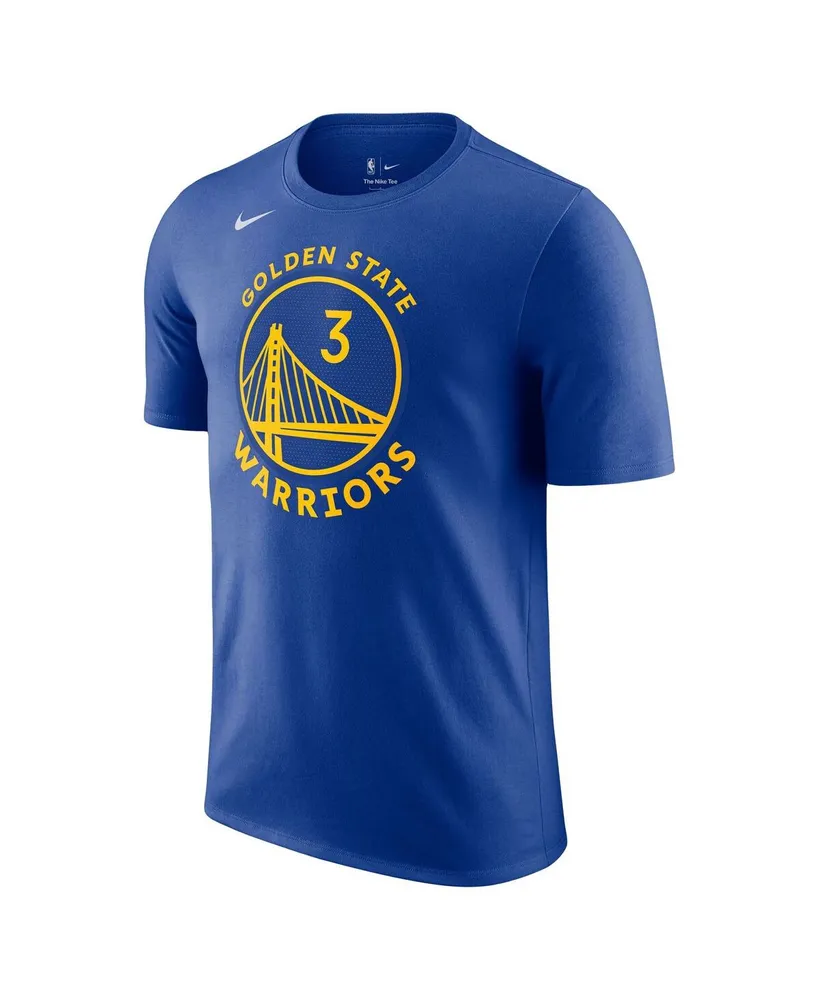Men's Nike Jordan Poole Royal Golden State Warriors Icon 2022/23 Name and Number T-shirt