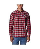 Men's Columbia Scarlet Ohio State Buckeyes Flare Gun Flannel Long Sleeve Shirt