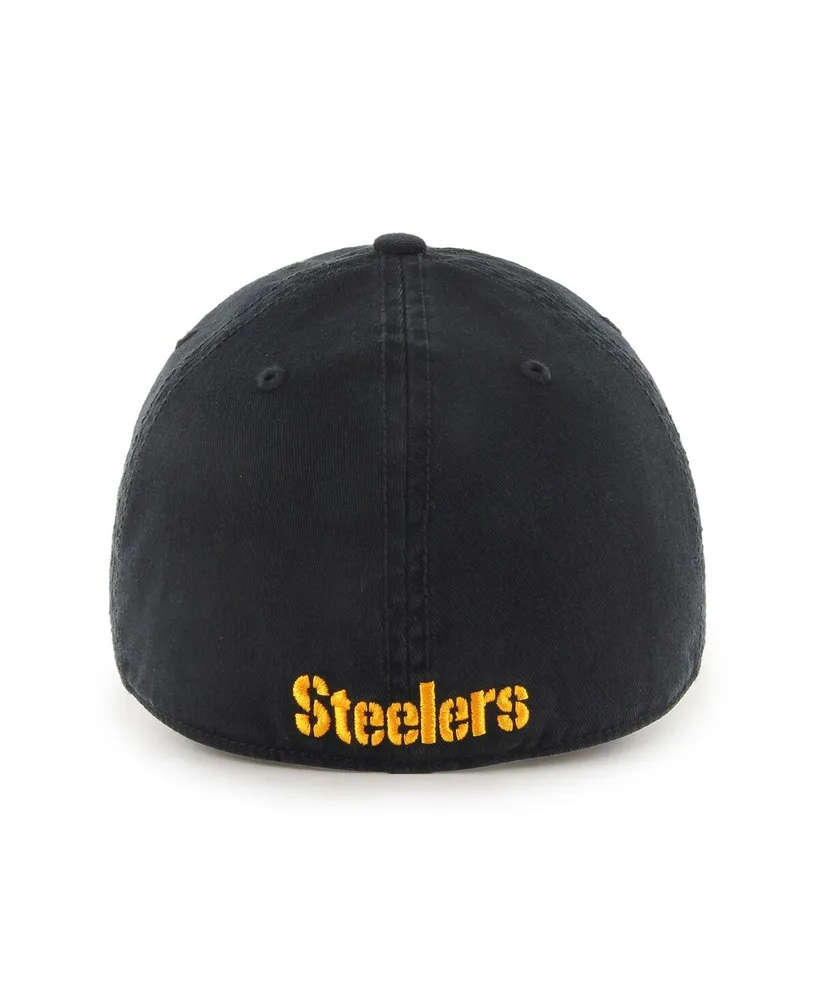 Men's '47 Brand Black Pittsburgh Steelers Franchise Logo Fitted Hat