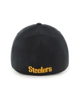 Men's '47 Brand Black Pittsburgh Steelers Franchise Logo Fitted Hat