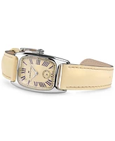 Hamilton Women's Swiss American Classic Small Second Beige Leather Strap Watch 24x27mm