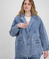 Levi's Plus Denim Long-Sleeve Blazer Jacket