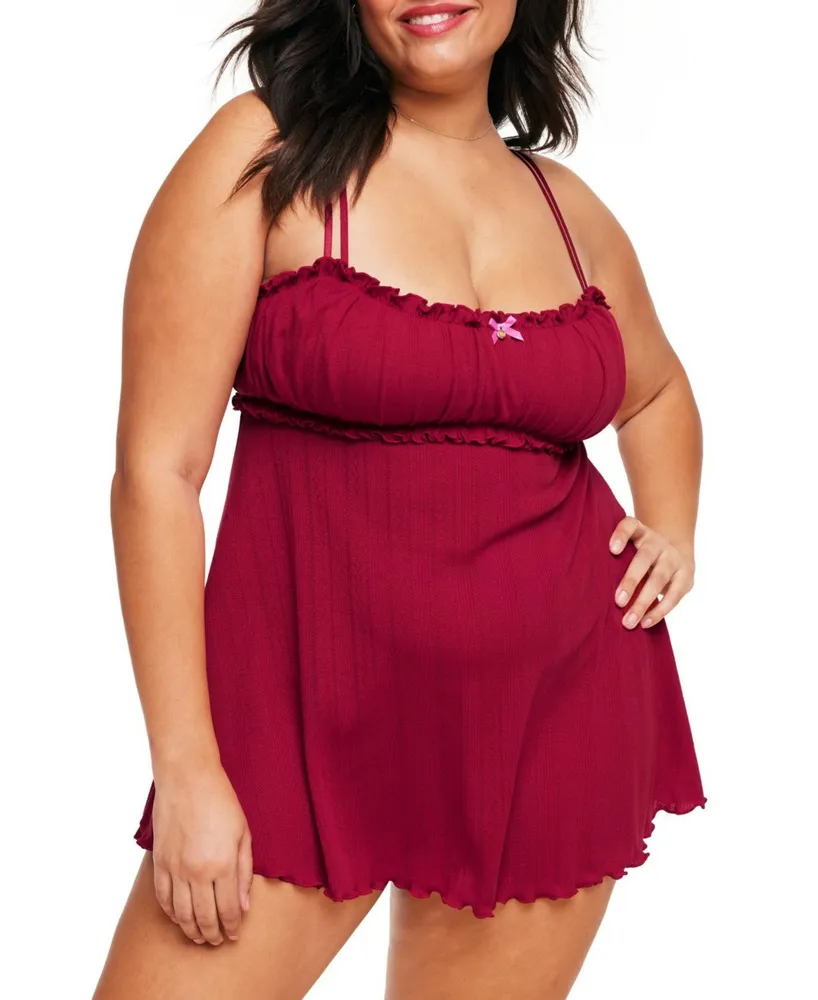 Adore Me Ophelia Women's Plus-Size Baby doll & Hipster Set