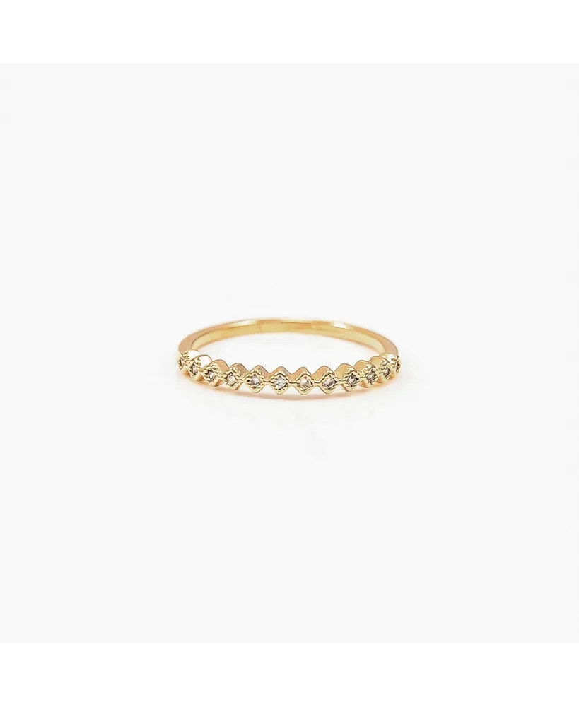 Thin Crystal Band Ring