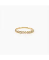 Thin Crystal Band Ring