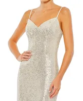 Women's Ieena Sequined Sleeveless Column Gown