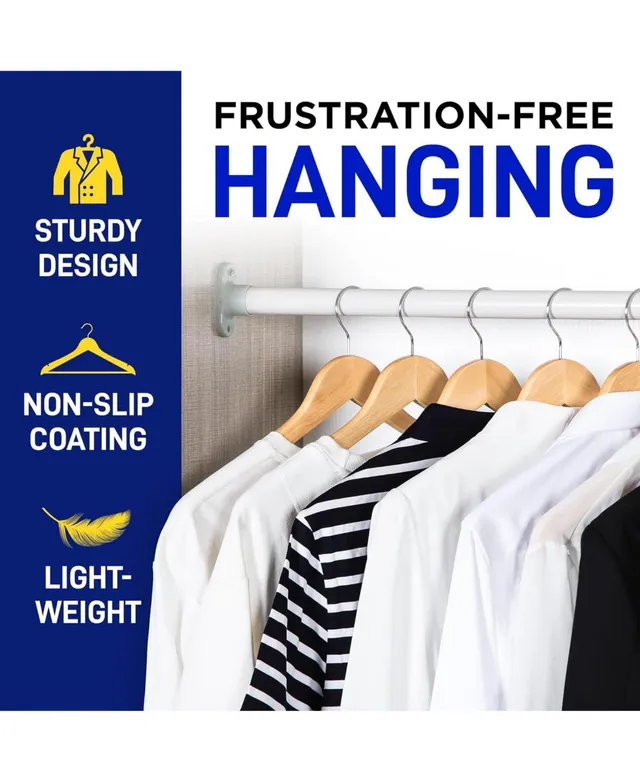 Lifemaster Tough Long Lasting Solid Maple Wooden Clothes Hangers