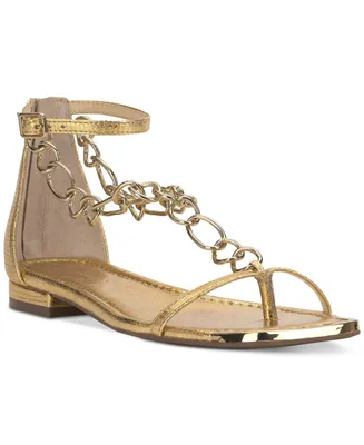 Jessica Simpson Women's Edgey Chain-Trim Flat Sandals