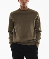 Mango Men's Ribbed Detail Stretch Sweater