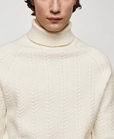 Mango Men's Twisted Turtleneck Sweater