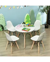 4 Pcs Kids Chair Set Mid-Century Modern Style Dining Chairs