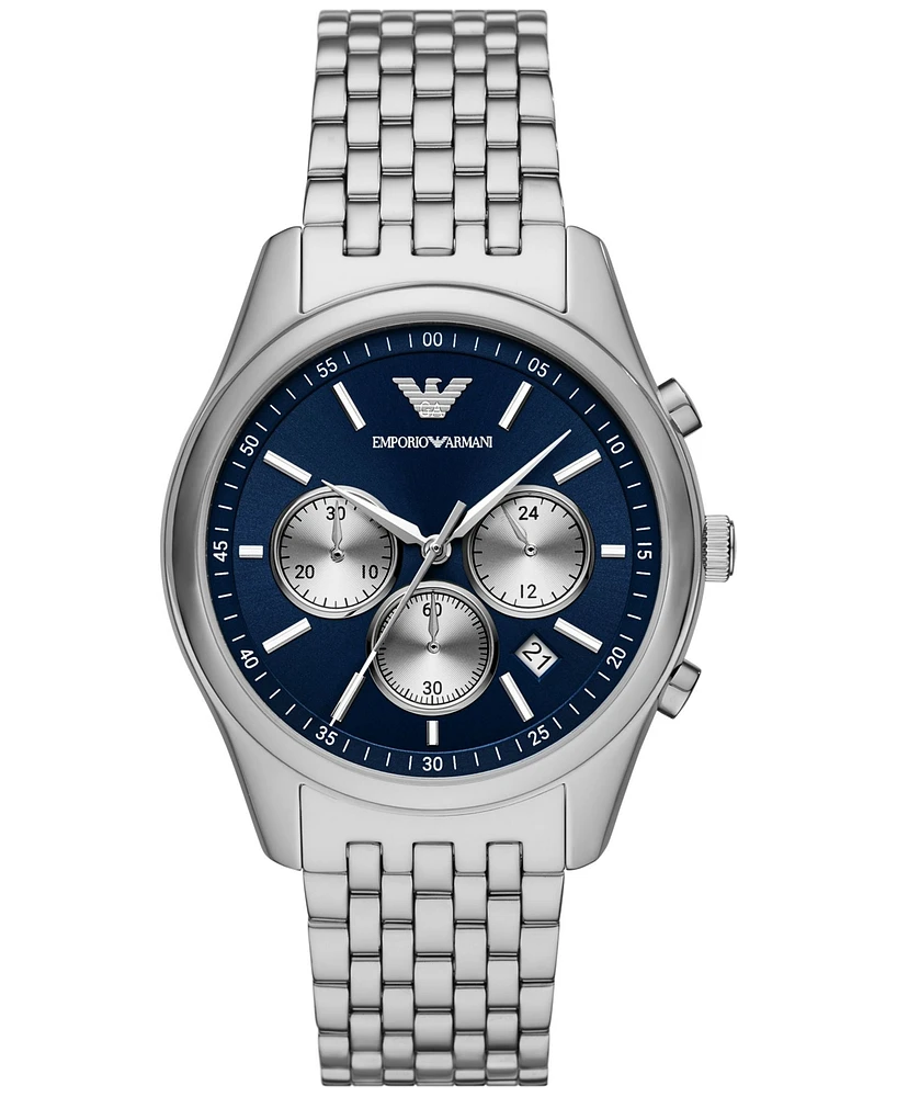 Emporio Armani Men's Chronograph Stainless Steel Bracelet Watch 41mm