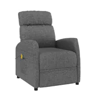 Massage Recliner Dark Gray Fabric