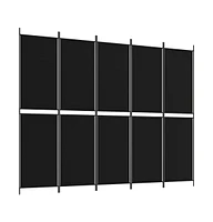 vidaXL 5-Panel Room Divider 98.4"x78.7" Fabric