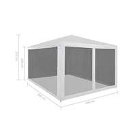 Party Tent with 4 Mesh Sidewalls 9.8' x 9.8'