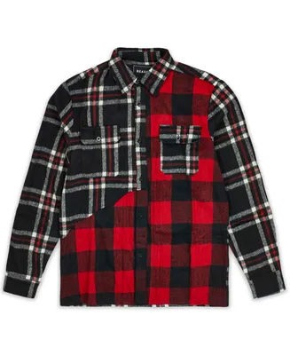 Reason Men's Spliced Long Sleeves Overshirt