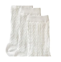 Stems Three Pack Cable Knit Crew Socks