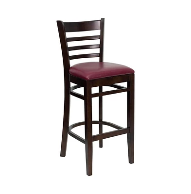 Ladder Back Wooden Restaurant Dining Barstool