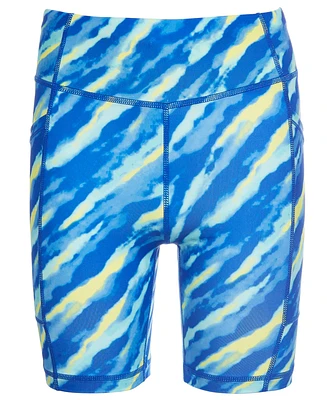Id Ideology Big Girls Tie-Dyed Print Biker Short, Created for Macy's
