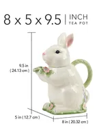 Certified International Easter Morning Figural Bunny Teapot