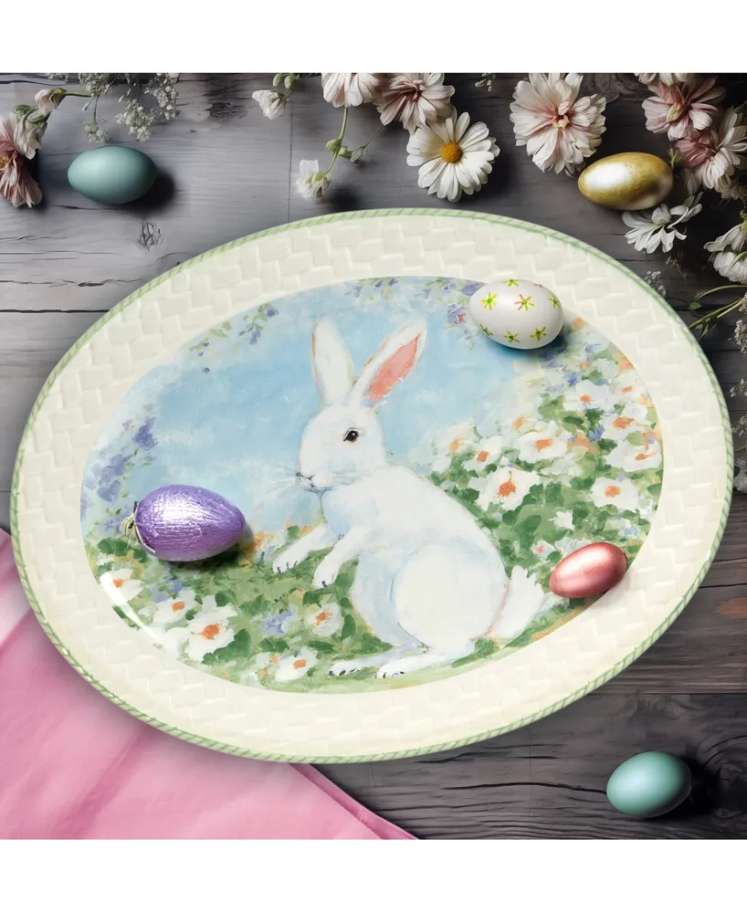 Certified International Easter Morning Oval Platter