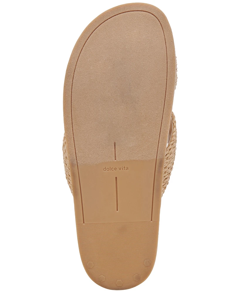 Dolce Vita Women's Selda Raffia Slide Footbed Sandals