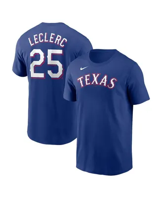 Men's Nike Jose Leclerc Royal Texas Rangers Player Name and Number T-shirt