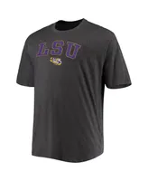 Men's Champion Gray Lsu Tigers Big and Tall Arch Over Wordmark T-shirt