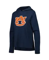 Women's Concepts Sport Navy Distressed Auburn Tigers Long Sleeve Hoodie T-shirt and Pants Sleep Set