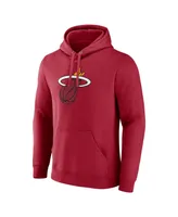 Men's Fanatics Red Miami Heat Primary Logo Pullover Hoodie