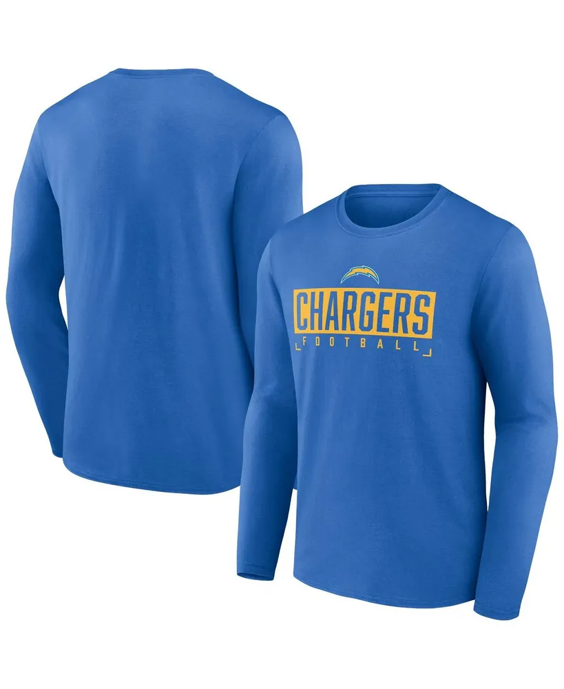 Men's Fanatics Powder Blue Los Angeles Chargers Big and Tall Wordmark Long Sleeve T-shirt