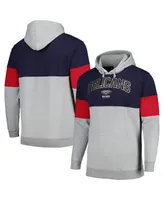 Men's Fanatics Navy New Orleans Pelicans Contrast Pieced Pullover Hoodie