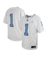 Big Boys Jordan #1 White North Carolina Tar Heels Untouchable Replica Game Jersey