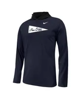 Big Boys Nike Navy Penn State Nittany Lions Sideline Performance Long Sleeve Hoodie T-shirt