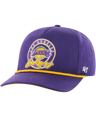 Men's '47 Brand Purple Los Angeles Lakers Ring Tone Hitch Snapback Hat