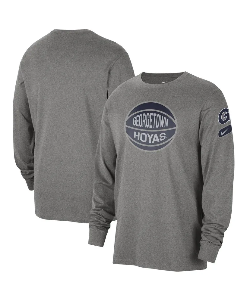 Men's Nike Heather Gray Georgetown Hoyas Fast Break Long Sleeve T-shirt