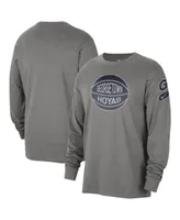 Men's Nike Heather Gray Georgetown Hoyas Fast Break Long Sleeve T-shirt