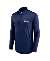 Men's Fanatics Navy Denver Broncos Quarterback Quarter-Zip Top