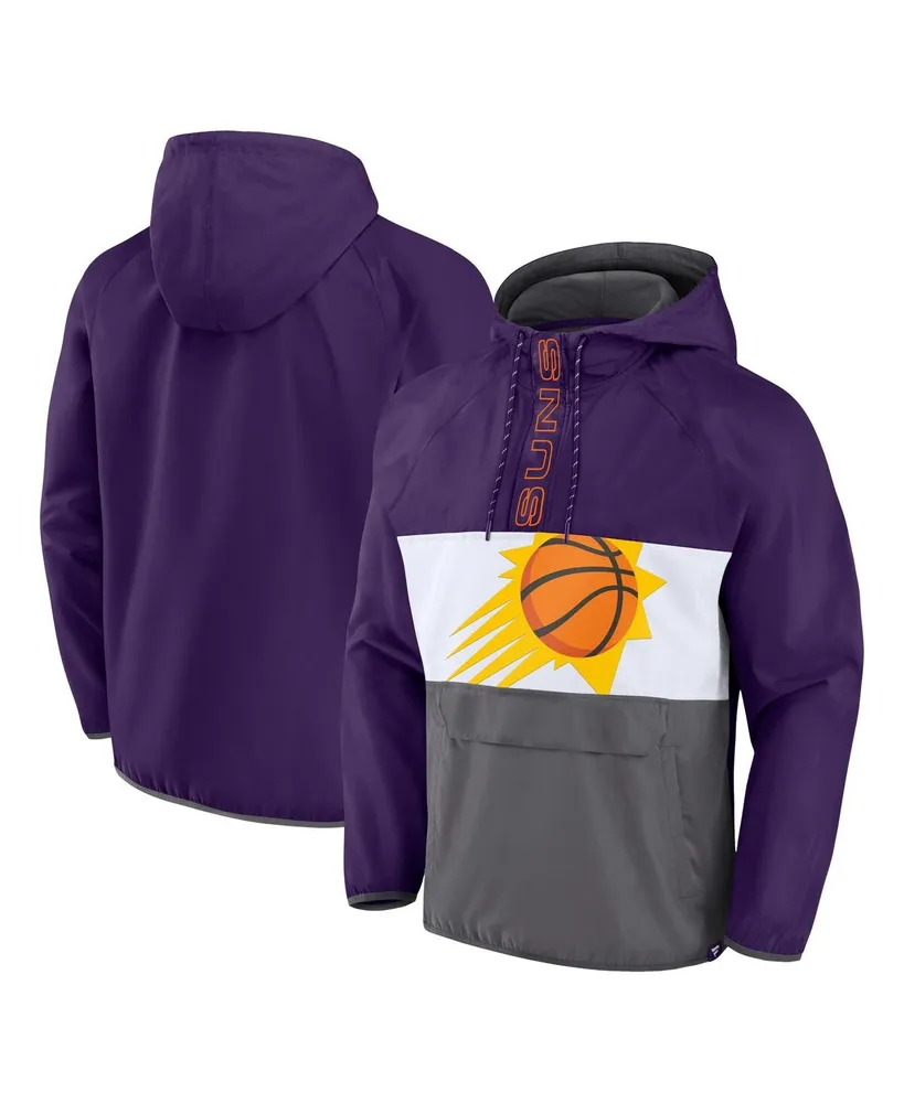 Fanatics Men's Fanatics Purple, Gray Phoenix Suns Anorak Flagrant Foul  Color-Block Raglan Hoodie Half-Zip Jacket