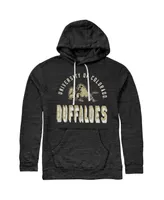 Big Boys Original Retro Brand Black Distressed Colorado Buffaloes Arch Block Tri-Blend Pullover Hoodie