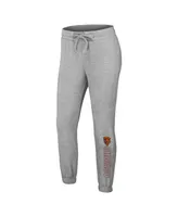 Women's Wear by Erin Andrews Heather Gray Chicago Bears Knit Long Sleeve Tri-Blend T-shirt and Pants Sleep Set