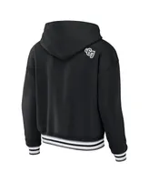 Women's Wear by Erin Andrews Black Los Angeles Kings Lace-Up Pullover Hoodie