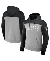 Men's Nfl x Darius Rucker Collection by Fanatics Heather Gray Las Vegas Raiders Color Blocked Pullover Hoodie