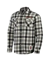 Men's Darius Rucker Collection by Fanatics Black San Francisco Giants Plaid Flannel Button-Up Shirt
