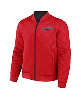 Men's Darius Rucker Collection by Fanatics Black, Red Cleveland Guardians Reversible Full-Zip Bomber Jacket