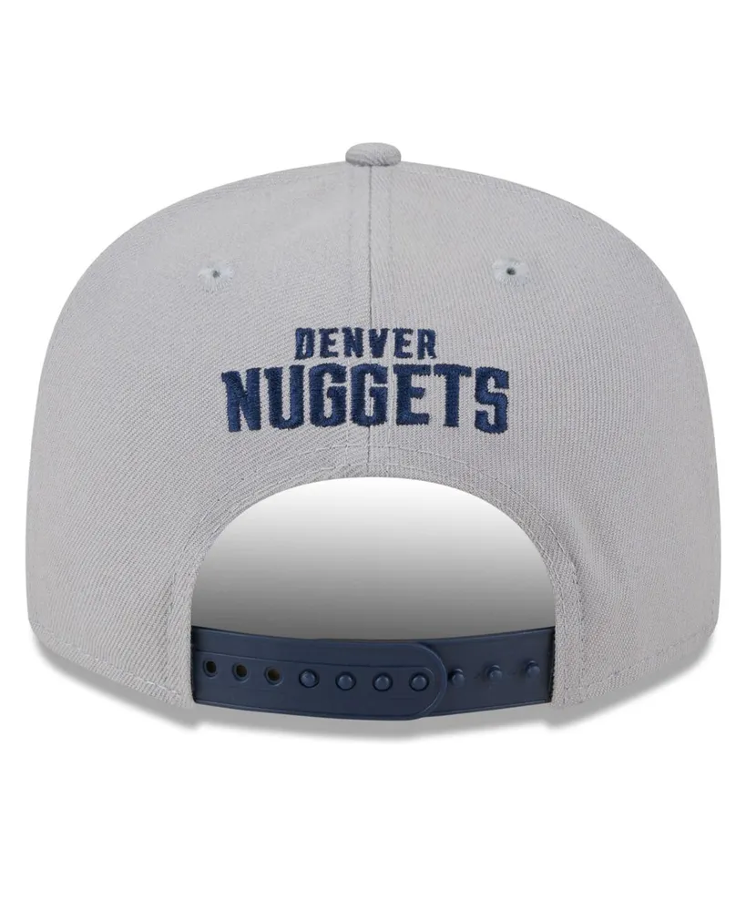 Men's New Era Gray Denver Nuggets Chenille Band 9FIFTY Snapback Hat
