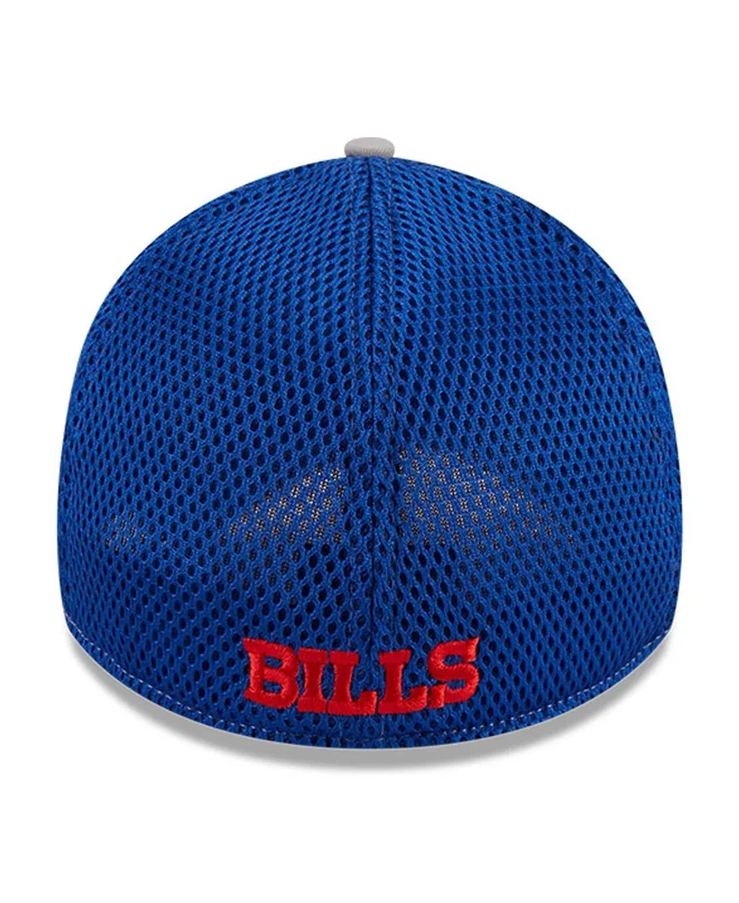Men's New Era Gray Buffalo Bills Pipe 39THIRTY Flex Hat