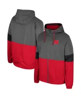 Men's Colosseum Charcoal Nebraska Huskers Miles Full-Zip Jacket