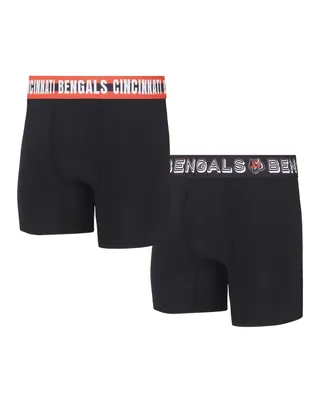 Men's Concepts Sport Cincinnati Bengals Gauge Knit Boxer Brief Two-Pack