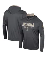 Men's Colosseum Charcoal Arizona Wildcats Oht Military-Inspired Appreciation Long Sleeve Hoodie T-shirt